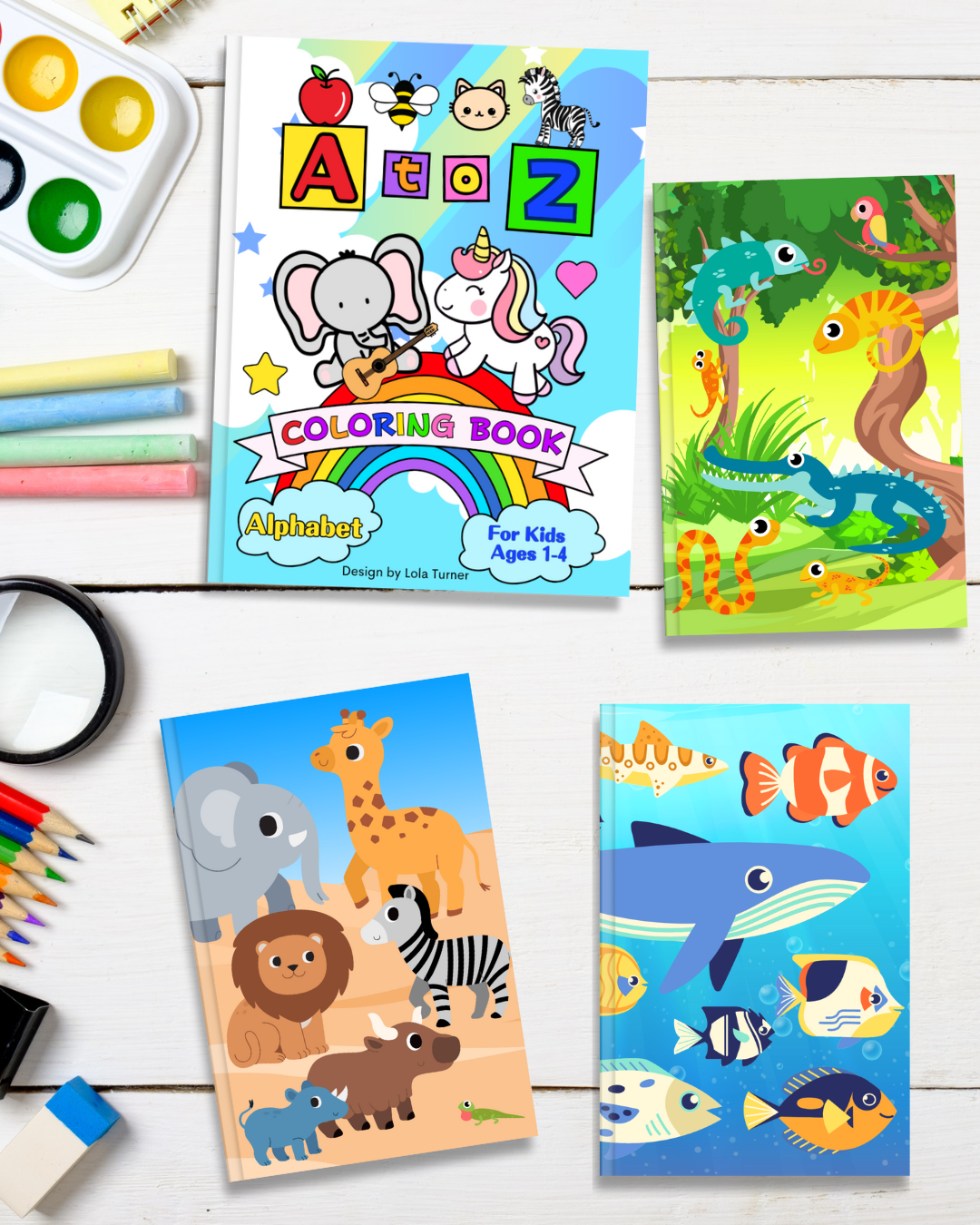 Colouring Book and Notebook Journal for Kids