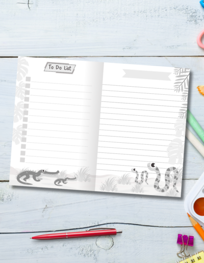 Jungle Reptiles Journal Notebook for Kids