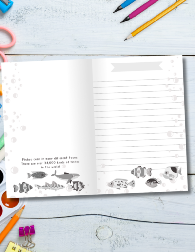 Ocean Fishes Journal Notebook for Kids